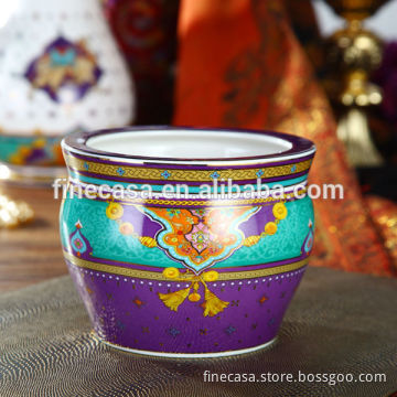 Fine New Bone China Luxury Ceramic Fish Bowl of Summer of Persia